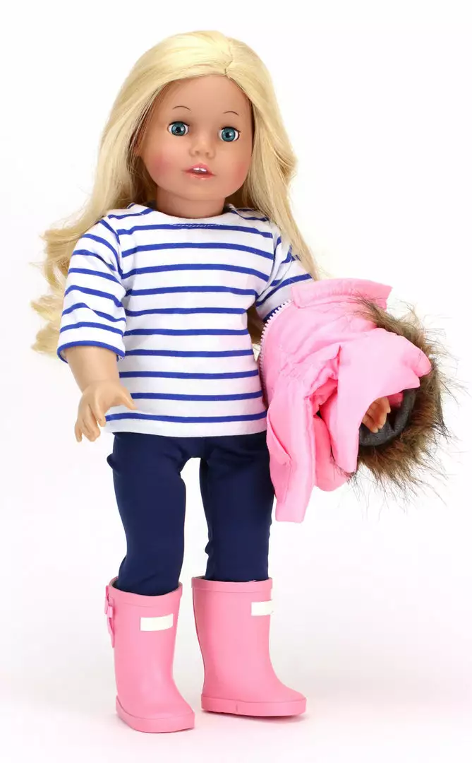 TeamsonUS Sophia's Jacket, Leggings, T-Shirt, And Rain Boots For 18" Dolls 4 TeamsonUS Sophia's Jacket, Leggings, T-Shirt, And Rain Boots For 18" Dolls