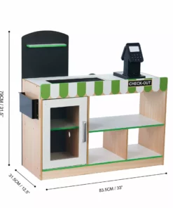 TeamsonUS Teamson Kids Cashier Austin Play Market Checkout Counter With 26 Accessories, Green/Natural 15 TeamsonUS Teamson Kids Cashier Austin Play Market Checkout Counter With 26 Accessories, Green/Natural