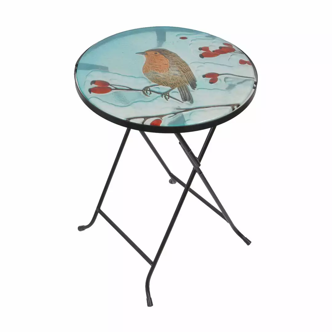 TeamsonUS Teamson Home - 14 Inch Handpainted Fusion Glass Planter Stand/Side Table--Multi Color 3 TeamsonUS Teamson Home - 14 Inch Handpainted Fusion Glass Planter Stand/Side Table--Multi Color