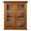 TeamsonUS Teamson Home Avery Wooden 2 Door Wall Cabinet With Storage, Oiled Oak