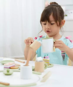 TeamsonUS Teamson Kids Little Chef Frankfurt 20 Piece Wooden Play Kitchen Tea Party Set, Green 16 TeamsonUS Teamson Kids Little Chef Frankfurt 20 Piece Wooden Play Kitchen Tea Party Set, Green