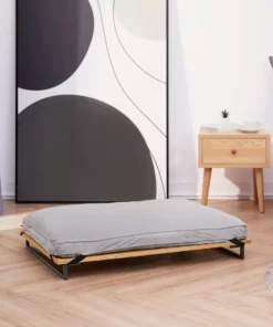 TeamsonUS Teamson Pets Hassan Large Elevated Dog Bed With Frame And Cushion, Gray 14 TeamsonUS Teamson Pets Hassan Large Elevated Dog Bed With Frame And Cushion, Gray