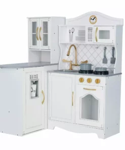 TeamsonUS Teamson Kids Little Chef Upper East Retro Play Kitchen With Effects, White