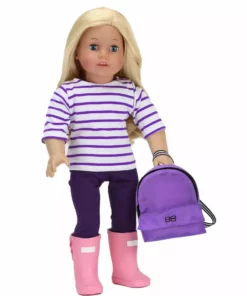 TeamsonUS Kids Sophia's Nylon Backpack For 18" Dolls, Purple 8 TeamsonUS Kids Sophia's Nylon Backpack For 18