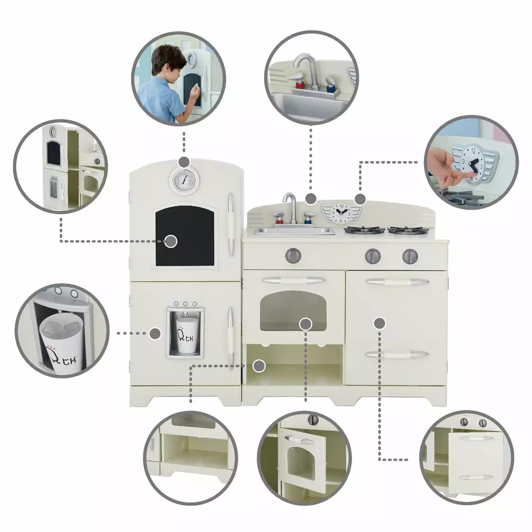 TeamsonUS Teamson Kids - Little Chef Fairfield Retro Play Kitchen - Ivory 7 TeamsonUS Teamson Kids - Little Chef Fairfield Retro Play Kitchen - Ivory