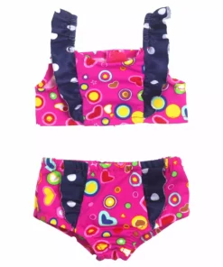 TeamsonUS Kids Sophia's 18" Doll Swimsuit Set, Hot Pink