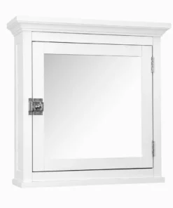 TeamsonUS Teamson Home Madison Removable Wooden Medicine Cabinet With Mirrored Door, White
