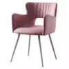TeamsonUS Teamson Home Mid-Century Waverly Armchair With Metal Legs, Pastel Pink