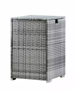 TeamsonUS Teamson Home Gas Tank Wicker Cover Table For 20 LB Propane Tanks, Gray New