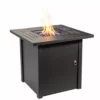 TeamsonUS Teamson Home Outdoor Square 30" Propane Gas Fire Pit With Steel Base