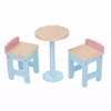 TeamsonUS Kids Olivia's Little World Modern Nordic Princess Roundtable And 2 Stools, Multicolor