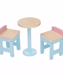 TeamsonUS Kids Olivia's Little World Modern Nordic Princess Roundtable And 2 Stools, Multicolor