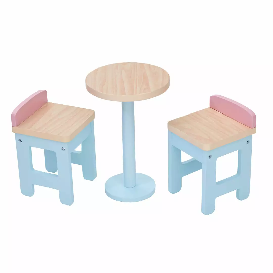 TeamsonUS Kids Olivia's Little World Modern Nordic Princess Roundtable And 2 Stools, Multicolor 3 TeamsonUS Kids Olivia's Little World Modern Nordic Princess Roundtable And 2 Stools, Multicolor