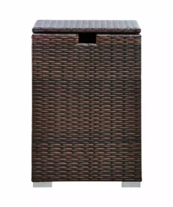 TeamsonUS Teamson Home Gas Tank Wicker Cover Table For 20 Lb Propane Tanks, Brown