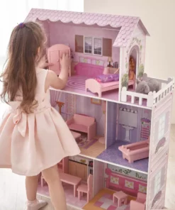 TeamsonUS Kids Olivia's Little World Dreamland Tiffany Dollhouse With 12 Accessories, Pink/Purple 10 TeamsonUS Kids Olivia's Little World Dreamland Tiffany Dollhouse With 12 Accessories, Pink/Purple