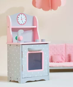 TeamsonUS Kids Olivia's Little World - Polka Dots Princess 18" Doll Sweet Kitchen - Grey
