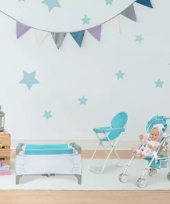 TeamsonUS Olivia's Little World 3-in-1 Baby Doll Nursery Set, Blue/White