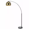 TeamsonUS Teamson Home Arquer Arc Metal Floor Lamp With Bell Shade, Gold
