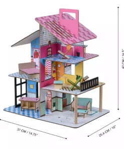 TeamsonUS Teamson Kids 360 Pop Dollhouse With 12 Accessories For 3.5" Dolls, Multicolor 11 TeamsonUS Teamson Kids 360 Pop Dollhouse With 12 Accessories For 3.5
