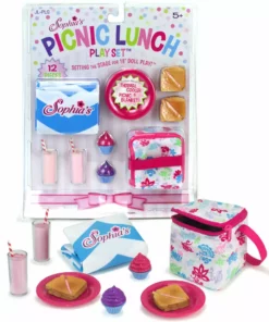 TeamsonUS Sophia's Picnic Lunch Set With Food And Cooler For 18" Dolls 8 TeamsonUS Sophia's Picnic Lunch Set With Food And Cooler For 18