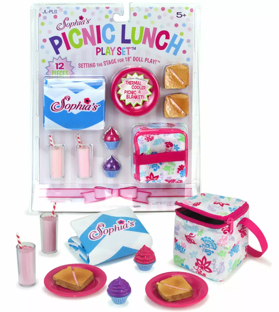 TeamsonUS Sophia's Picnic Lunch Set With Food And Cooler For 18" Dolls 5 TeamsonUS Sophia's Picnic Lunch Set With Food And Cooler For 18" Dolls