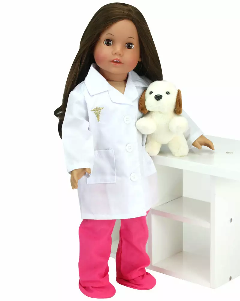 TeamsonUS Sophia's Doll Doctor Scrubs And Lab Coat Set For 18" Dolls 7 TeamsonUS Sophia's Doll Doctor Scrubs And Lab Coat Set For 18" Dolls