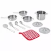 TeamsonUS Teamson Kids 11 Piece Little Chef Frankfurt Stainless Steel Cooking Accessory Set