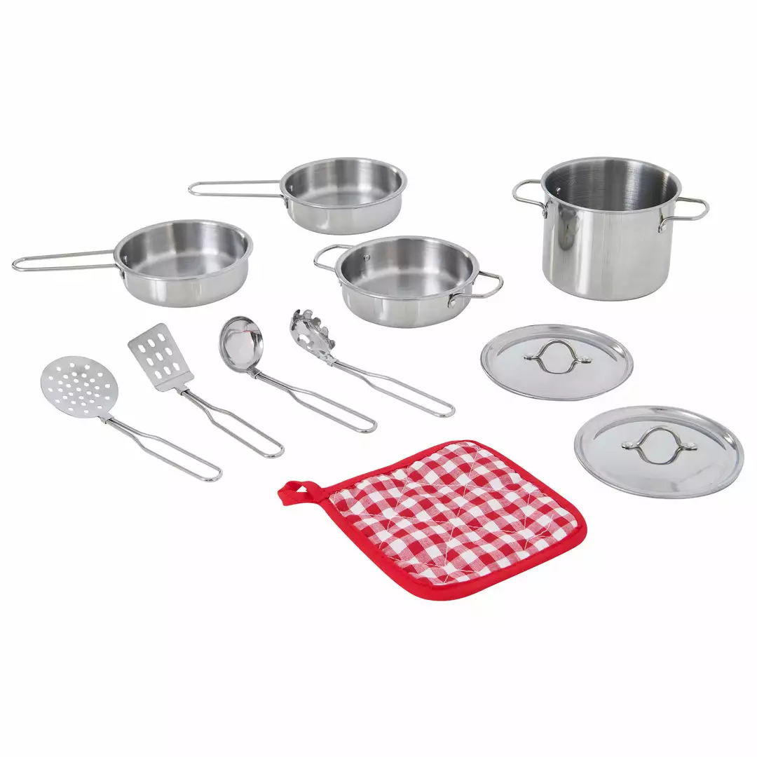 TeamsonUS Teamson Kids 11 Piece Little Chef Frankfurt Stainless Steel Cooking Accessory Set 3 TeamsonUS Teamson Kids 11 Piece Little Chef Frankfurt Stainless Steel Cooking Accessory Set