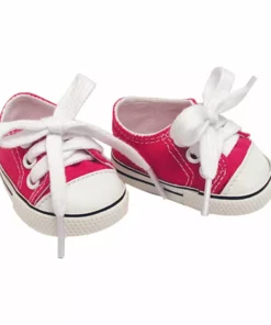 TeamsonUS Sophia's Set Of 3 Canvas Tennis Shoes For 18" Dolls, Pink, White, And Blue 9 TeamsonUS Sophia's Set Of 3 Canvas Tennis Shoes For 18