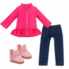 TeamsonUS Kids Sophia's 3 Piece Winter Outfit With Boots For 14.5" Dolls, Hot Pink 1 TeamsonUS Kids Sophia's 3 Piece Winter Outfit With Boots For 14.5" Dolls, Hot Pink