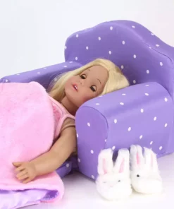 TeamsonUS Sophia's Polka Dot Pull-Out Chair Bed For 18'' Dolls, Purple Kids