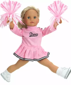 TeamsonUS Sophia's Cheerleader Outfit Set For 15'' Dolls, Pink