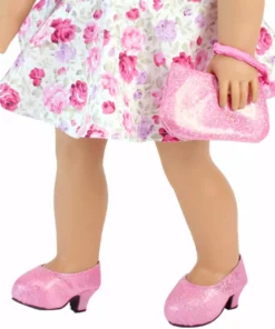 TeamsonUS Sophia's Sparkling Platform High Heels For 18" Dolls, Pink Kids 9 TeamsonUS Sophia's Sparkling Platform High Heels For 18