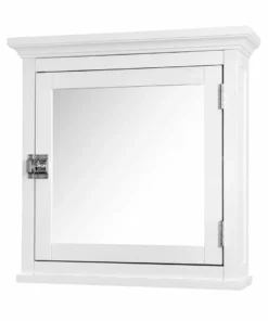 TeamsonUS Teamson Home Madison Removable Wooden Medicine Cabinet With Mirrored Door, White