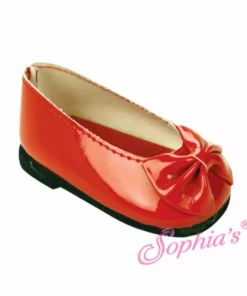 TeamsonUS Sophia's - 18" Doll - Patent Bow Shoe - Red Kids