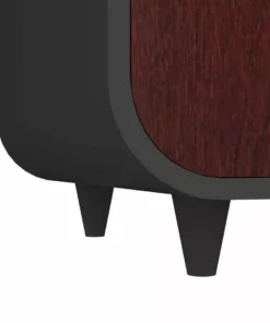 TeamsonUS Teamson Pets Large Dyad Wooden Cat Litter Box Enclosure And Side Table, Mocha Walnut