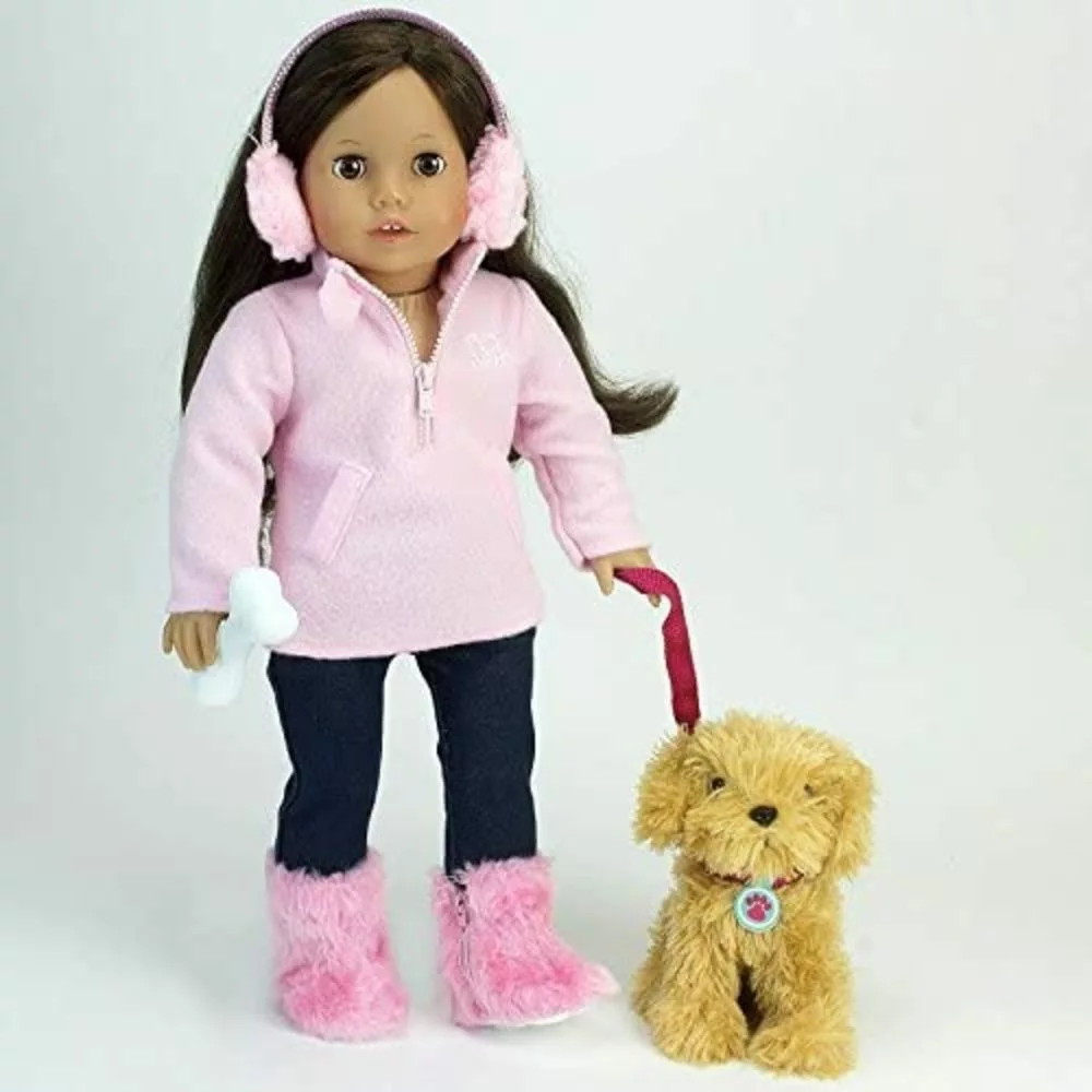 TeamsonUS Kids Sophia's Plush Puppy And Accessories Set For 18" Dolls 7 TeamsonUS Kids Sophia's Plush Puppy And Accessories Set For 18" Dolls