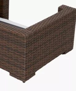 TeamsonUS Teamson Pets Clotho Outdoor Cat Or Small Dog Wicker Bed With Cushion, Walnut/Gray New 19 TeamsonUS Teamson Pets Clotho Outdoor Cat Or Small Dog Wicker Bed With Cushion, Walnut/Gray New