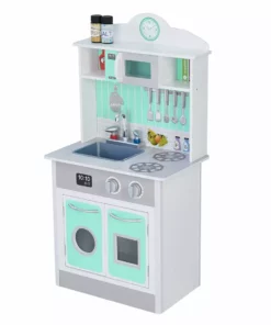 TeamsonUS Teamson Kids - Little Chef Madrid Classic Play Kitchen - Mint / Grey