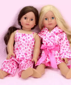 TeamsonUS Sophia's Satin Heart Print Pajamas Set For 18