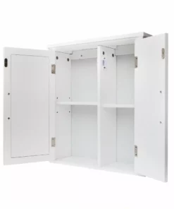 TeamsonUS Teamson Home Newport Contemporary Wooden Removable Medicine Cabinet, White