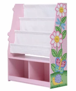 TeamsonUS Fantasy Fields Magic Garden Kids Wooden Display Bookshelf With Storage, Multicolor