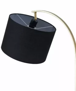 TeamsonUS Teamson Home Danna 65" Modern Metal Arc Floor Lamp With Marble Base, Built-In Table, And USB Port, Black 13 TeamsonUS Teamson Home Danna 65