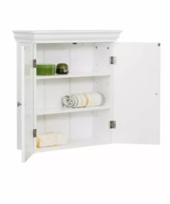 TeamsonUS Teamson Home Stratford Two Door Removable Wall Cabinet With Two Contemporary Style Doors, White