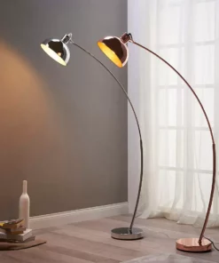 TeamsonUS Teamson Home Arco Floor Lamp With Bell Shade, Rose Gold 9 TeamsonUS Teamson Home Arco Floor Lamp With Bell Shade, Rose Gold