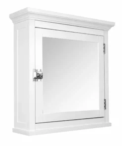 TeamsonUS Teamson Home Madison Removable Wooden Medicine Cabinet With Mirrored Door, White