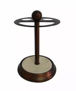 TeamsonUS Ceasar Ivory Divided Toothbrush Stand Bronze Finish