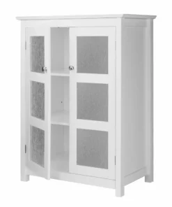 TeamsonUS Teamson Home Connor 2 Door Floor Cabinet With Adjustable Shelf, White 13 TeamsonUS Teamson Home Connor 2 Door Floor Cabinet With Adjustable Shelf, White