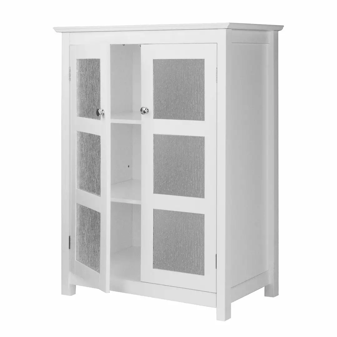 TeamsonUS Teamson Home Connor 2 Door Floor Cabinet With Adjustable Shelf, White 8 TeamsonUS Teamson Home Connor 2 Door Floor Cabinet With Adjustable Shelf, White
