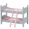 TeamsonUS Kids Olivia's Little World Polka Dots Princess Double Bunk Bed For 18" Dolls, Gray